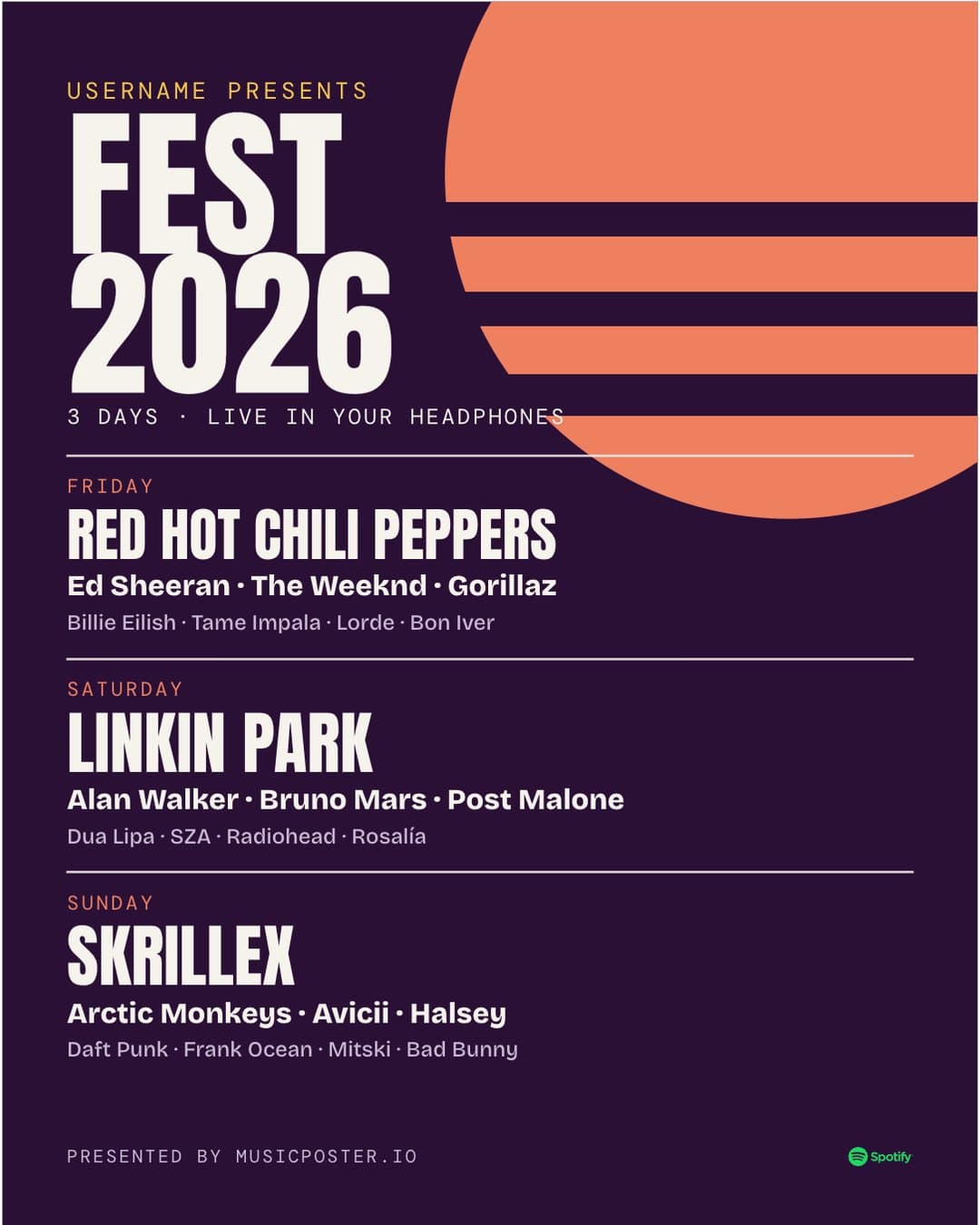 Festival music poster example